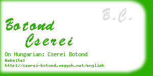 botond cserei business card